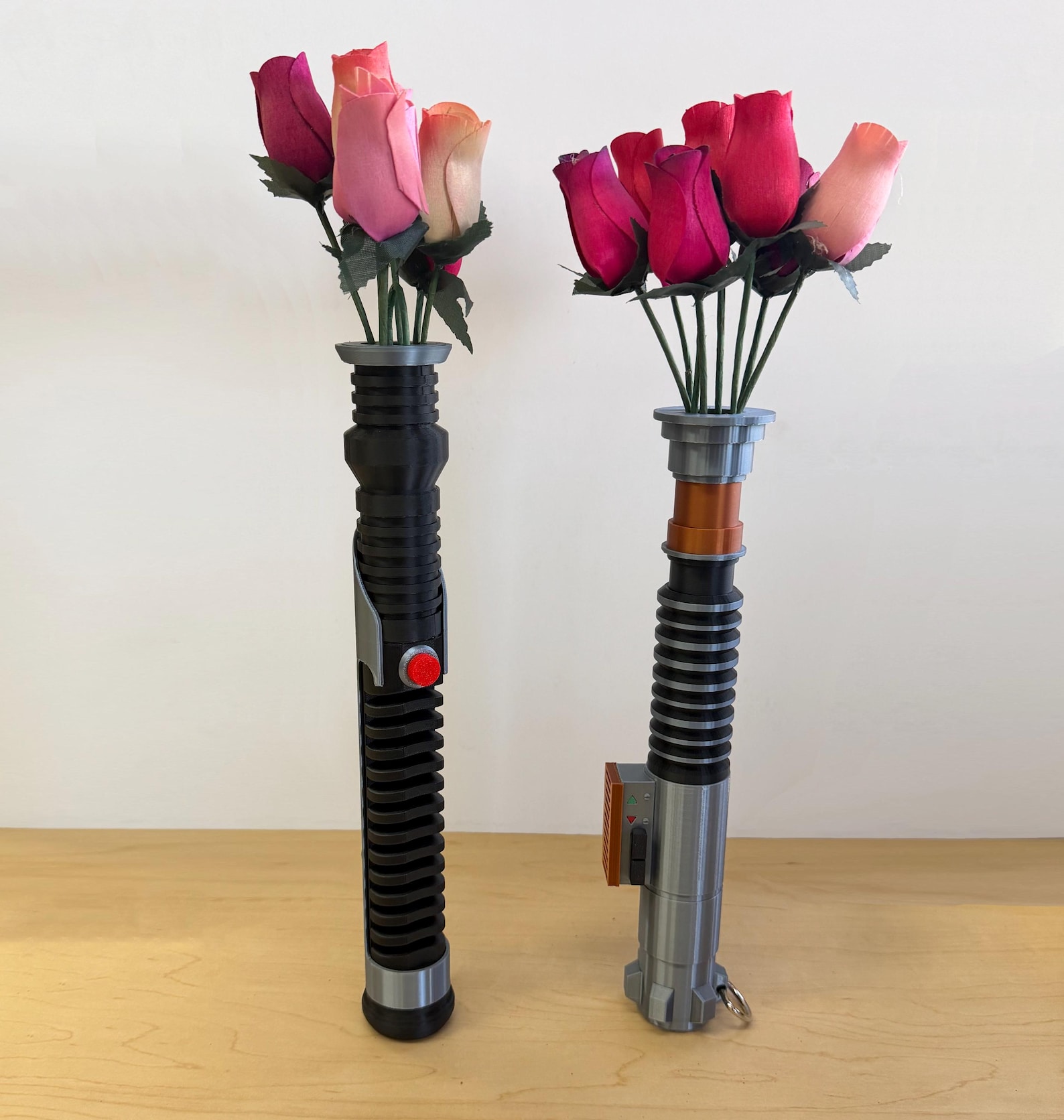 SW 3D Printed Lightsaber Replica Hilts Flower Vases Set 2