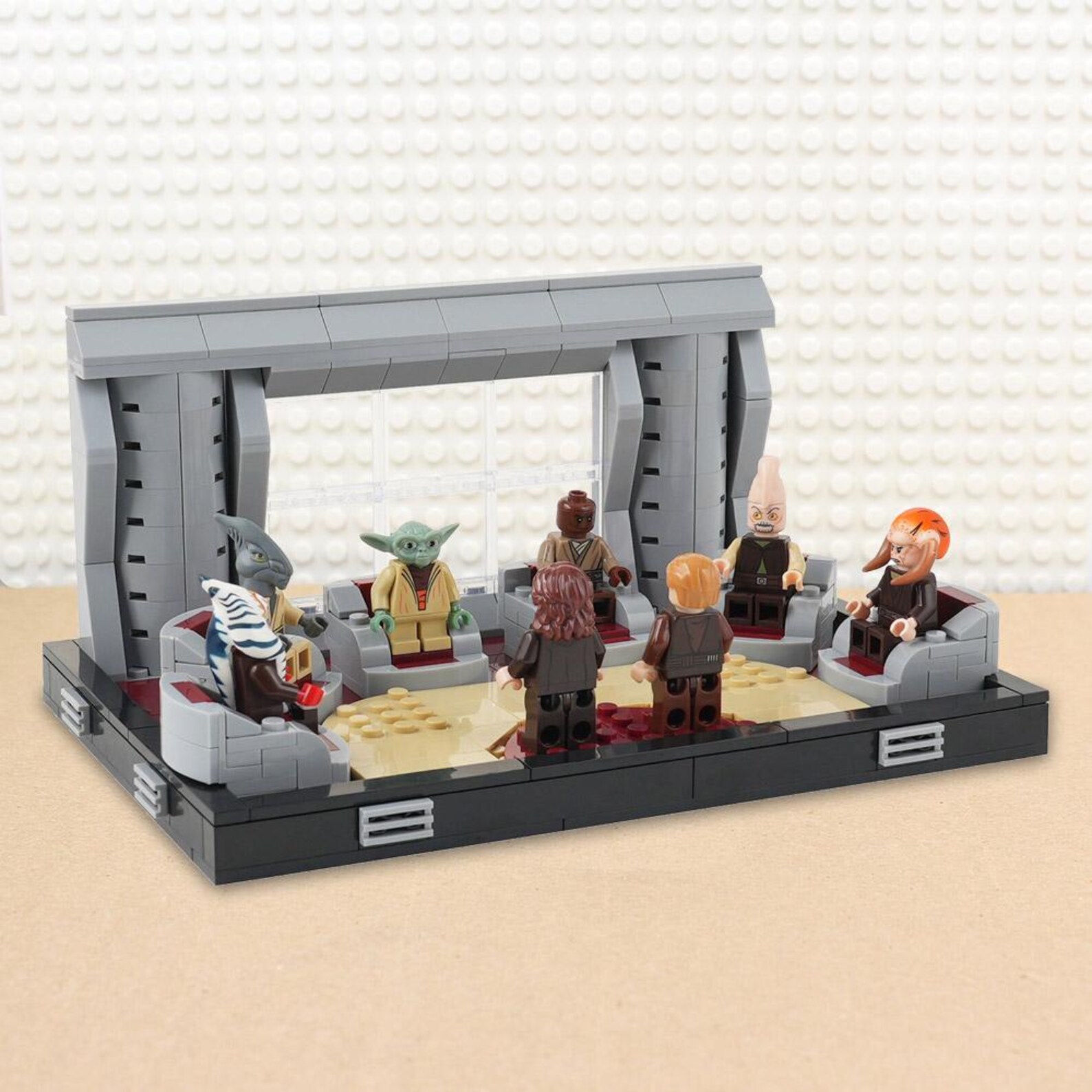 SW Custom Made Jedi Council Chamber Scene Lego Set 2