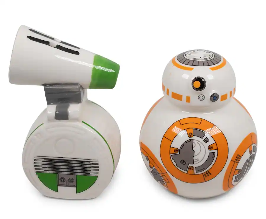 TROS BB-8 and D-O Ceramic Salt and Pepper Shakers 1