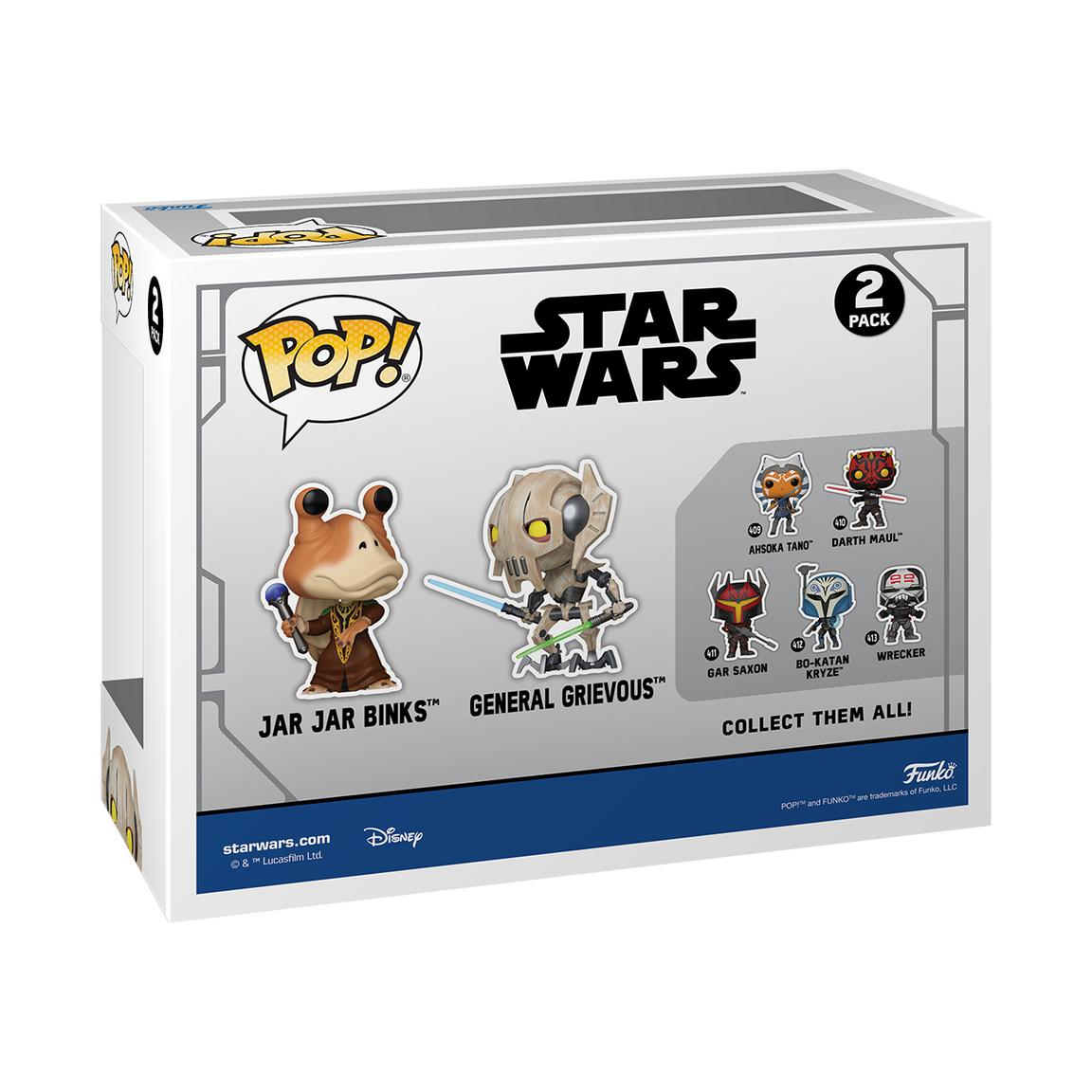 SWTCW Duels Jar Jar Binks vs General Grievous Funko Pop! Bobble Head Toy 2-Pack 2