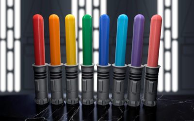 New Star Wars Baby's First Lightsaber Rattle Retractable Toy available now!