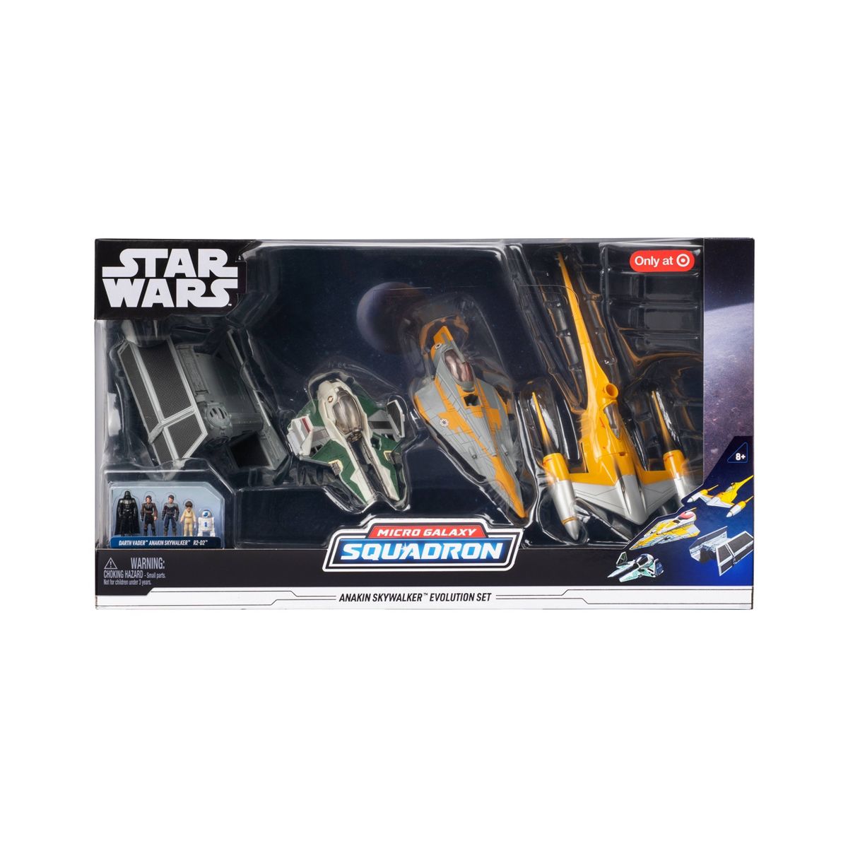 SW Squadron Anakin Skywalker Evolution 5'' Vehicle and 4 Figure Set 1