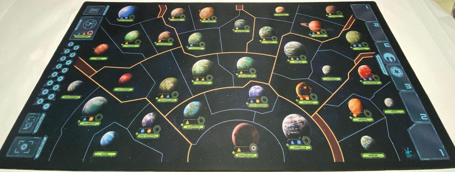 SW Rebellion Planet Map Rubber Waterproof Play Mat