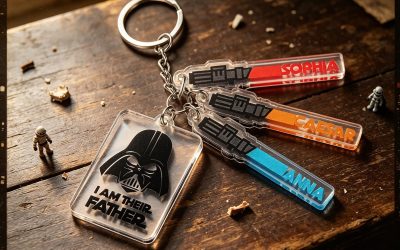 New Star Wars I'm Their Father Personalized Father's Day Gift Keyring Keychain available now!