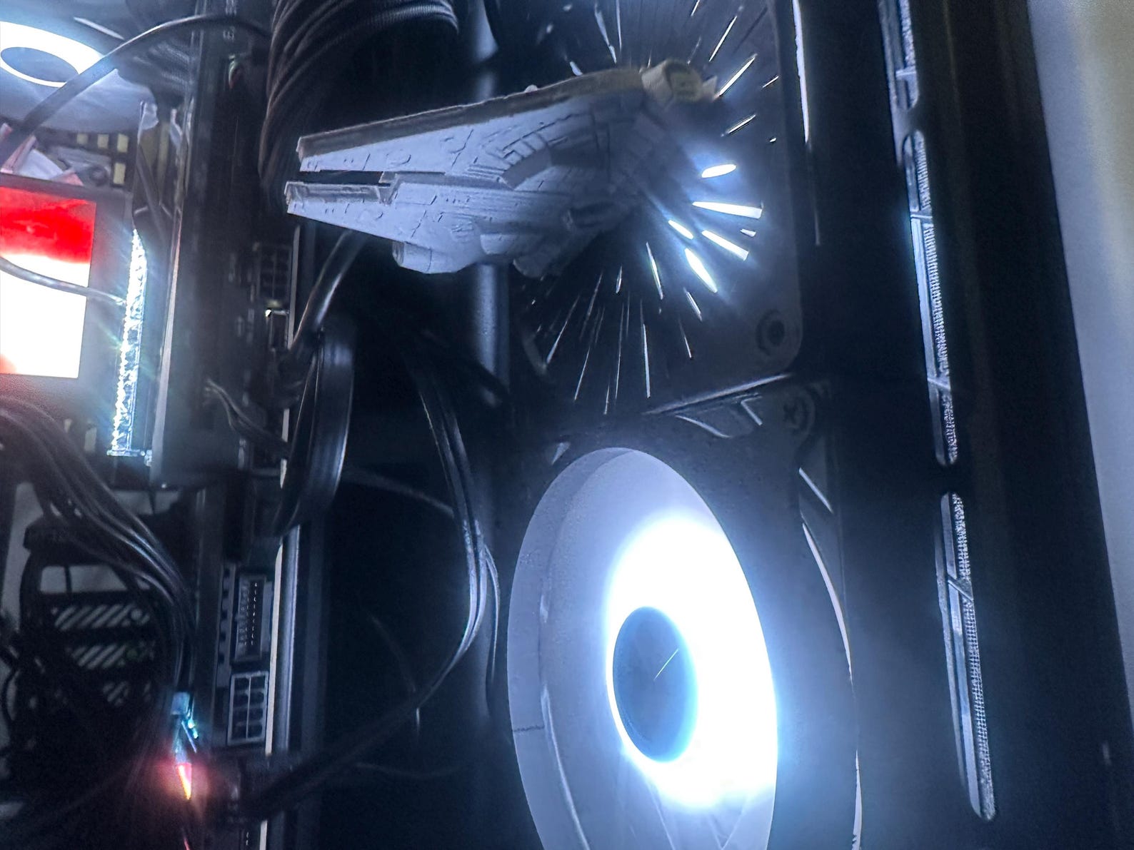 SW Inspired Millenium Falcon Hyperspace PC Fan Cover 2