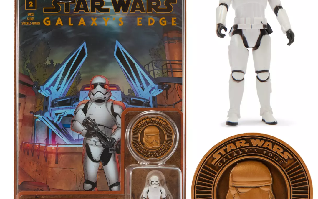 New Star Wars Galaxy's Edge First Order Stormtrooper Figure, Comic Book, and Coin Set available!