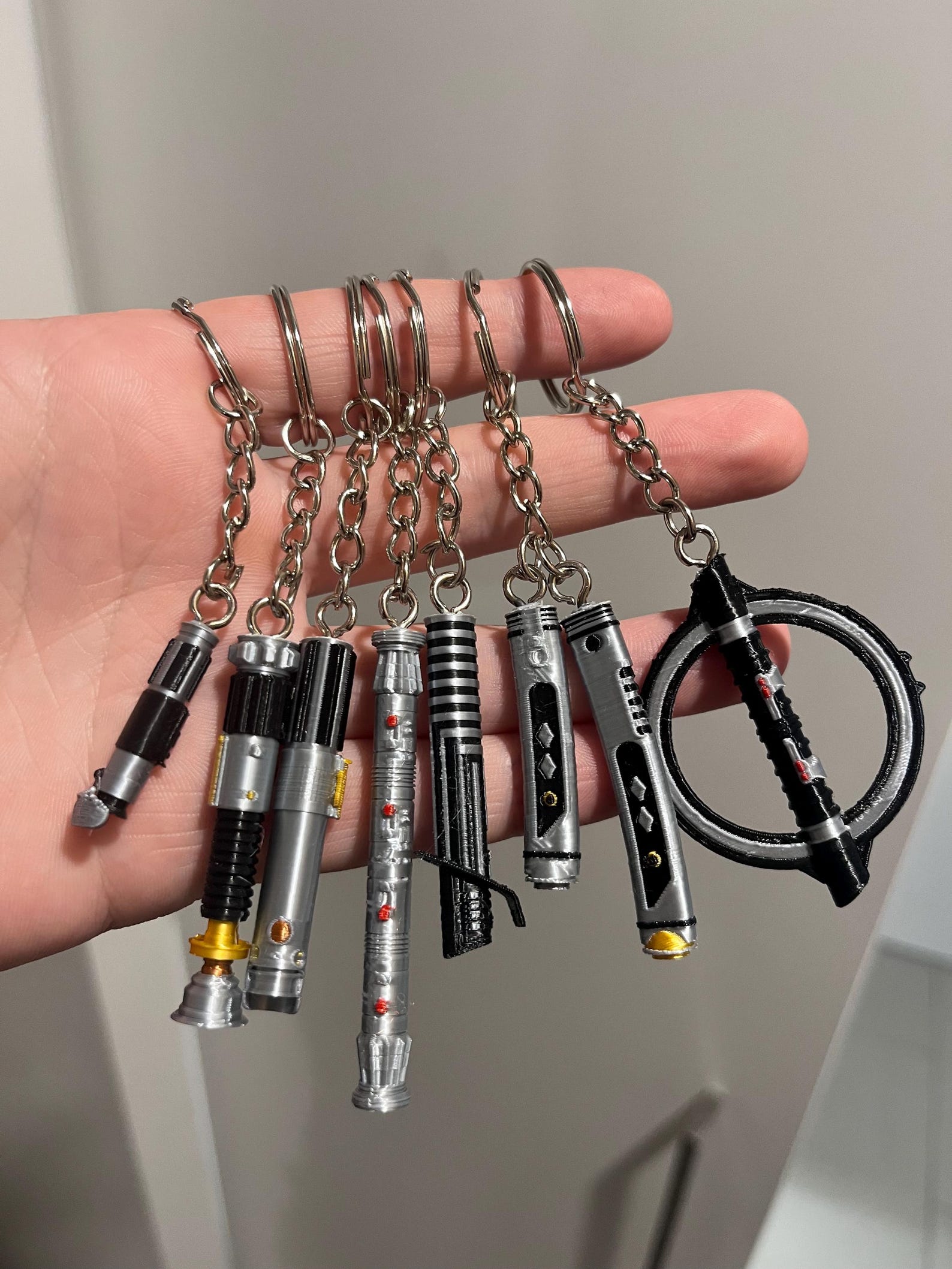 SW Lightsaber Keyrings Set 1