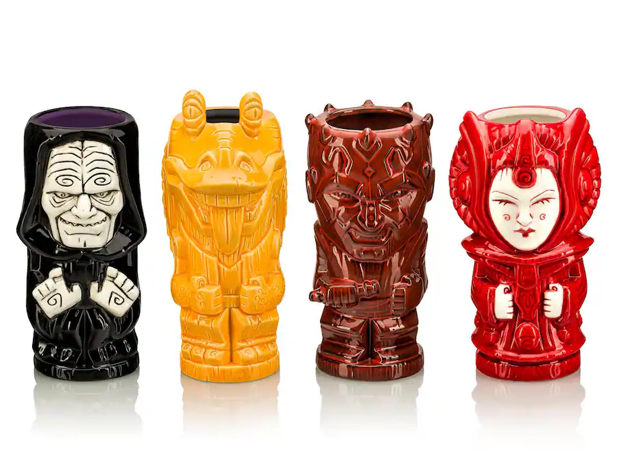 New Star Wars Prequels 4 Piece Ceramic Tiki Mug Set available now!