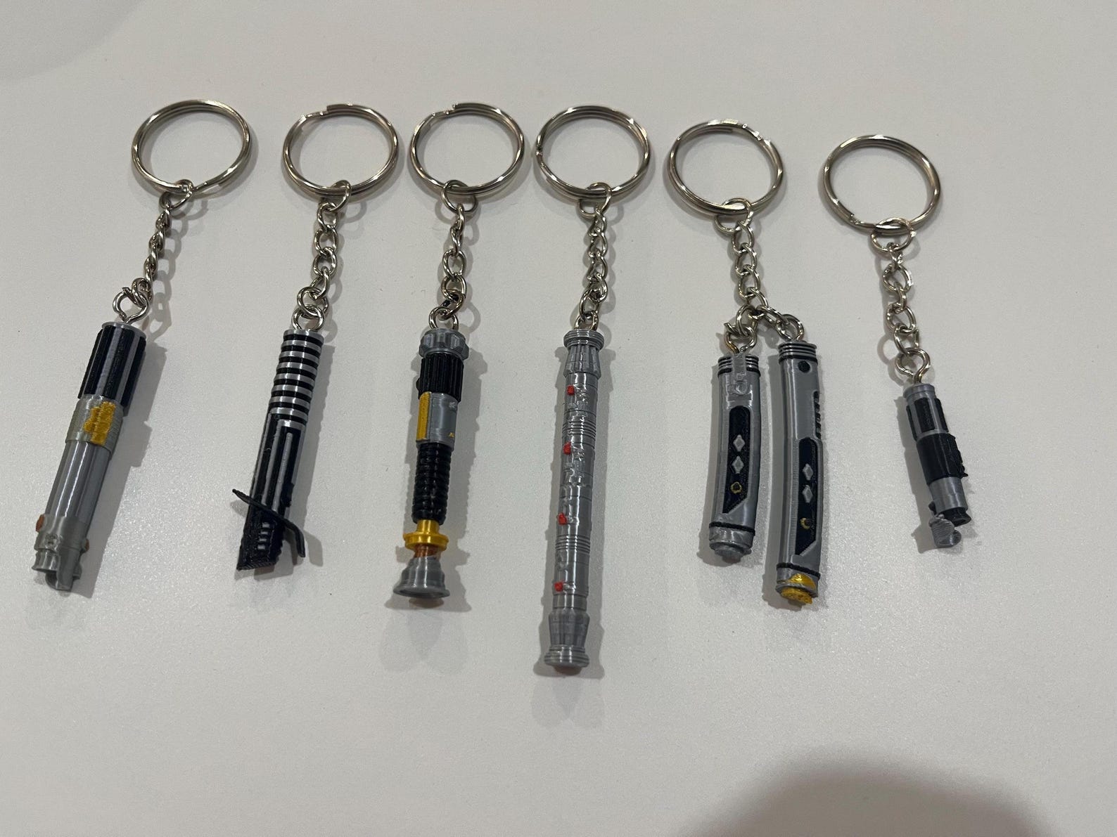 SW Lightsaber Keyrings Set 2