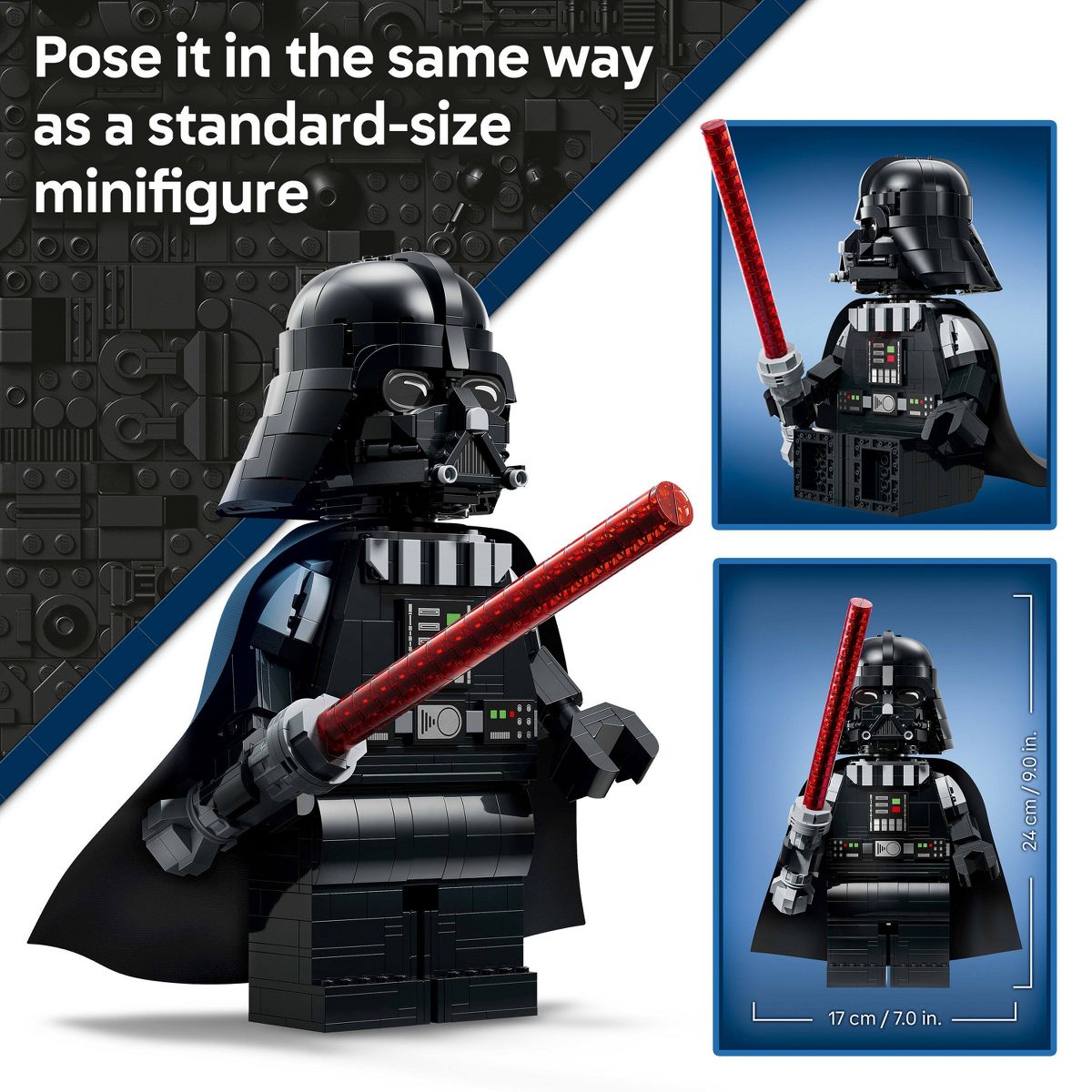SW Darth Vader Up-Scaled Mini Figure Lego Set 2