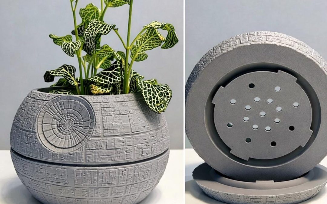 New Star Wars Inspired Death Star Planter (with Hidden Drip Tray) Decor available now!