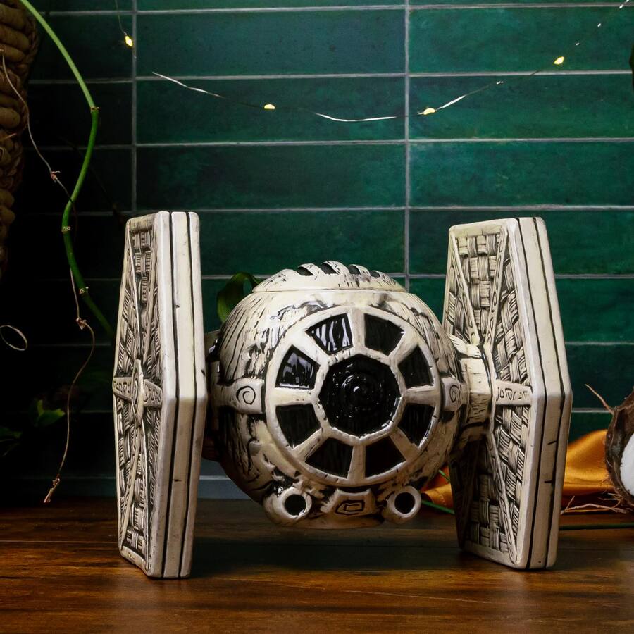 SW Imperial Tie Fighter 24 Ounce Lidded Ceramic Tiki Mug 3