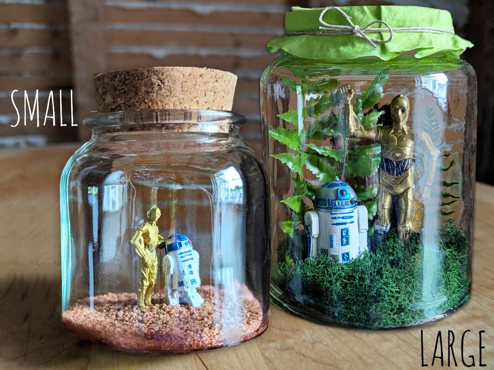 SW C-3PO and R2-D2 Tribute Miniature Terrarium Set 1