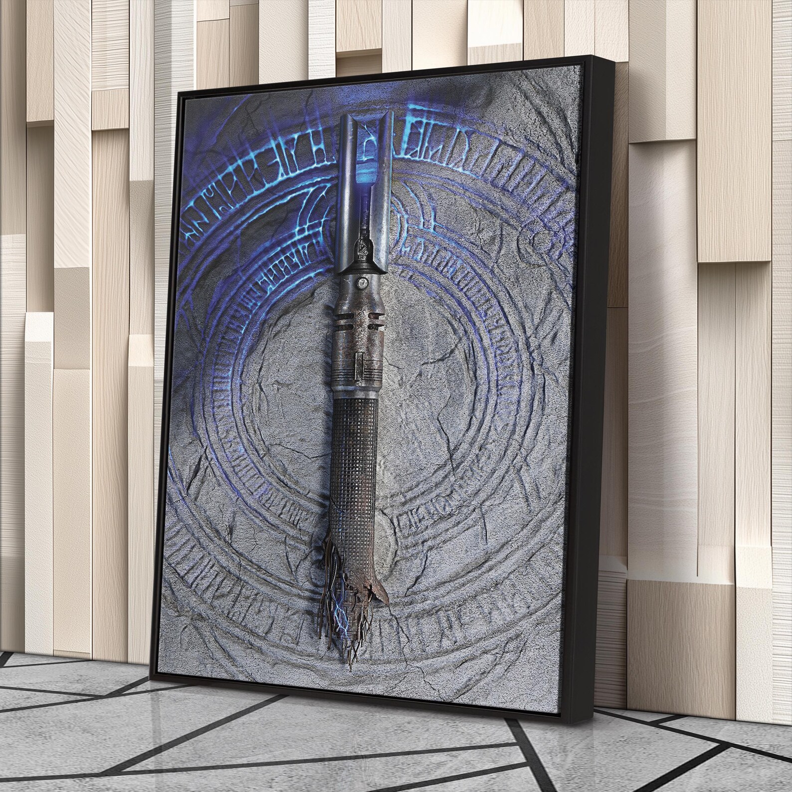 SW Jedi Lightsaber Weapon Canvas Fan Wall Art Decor Poster 2