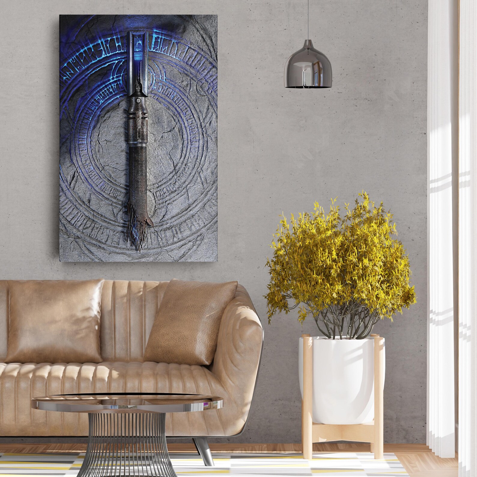 SW Jedi Lightsaber Weapon Canvas Fan Wall Art Decor Poster 3
