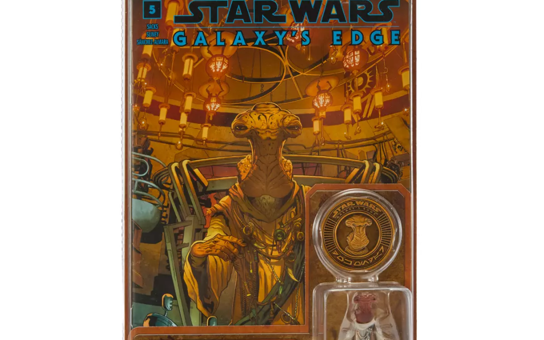 New Star Wars: Galaxy's Edge Dok-Ondar Action Figure Comic Book and Coin Set available now!
