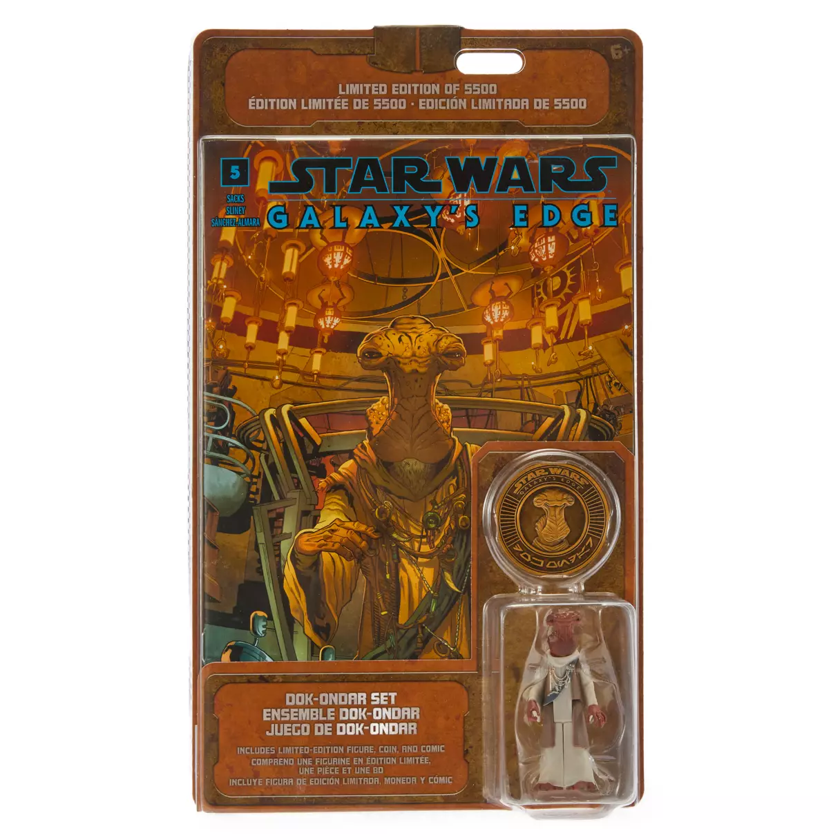 SWGE Dok-Ondar Action Figure Comic Book and Coin Set 2