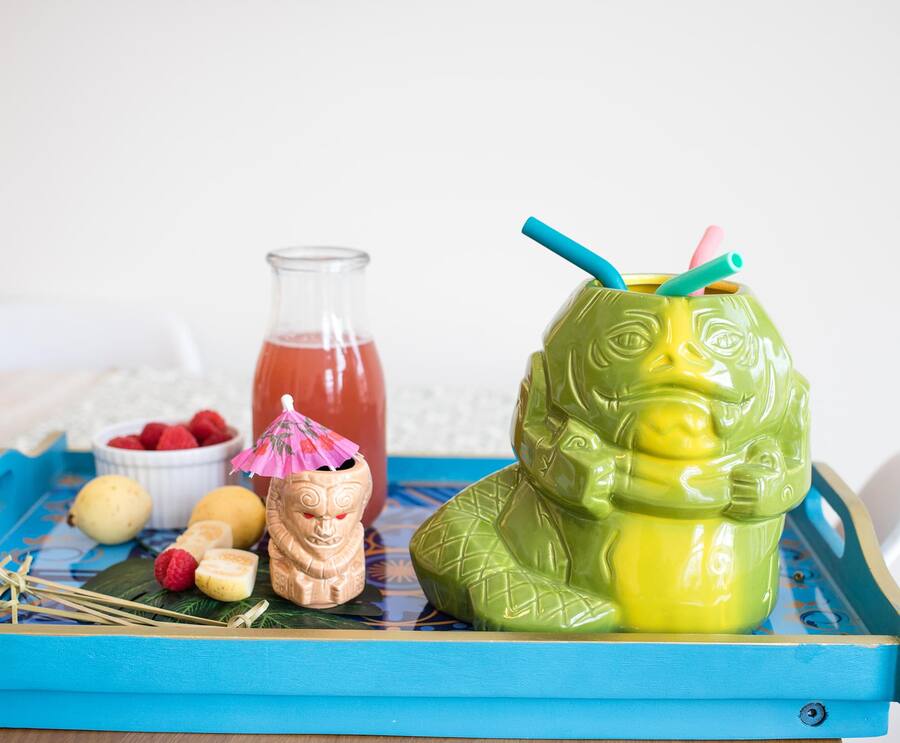 SW Jabba The Hutt & Bib Fortuna Ceramic Collectible Tiki Mugs 2-Pack Set 2