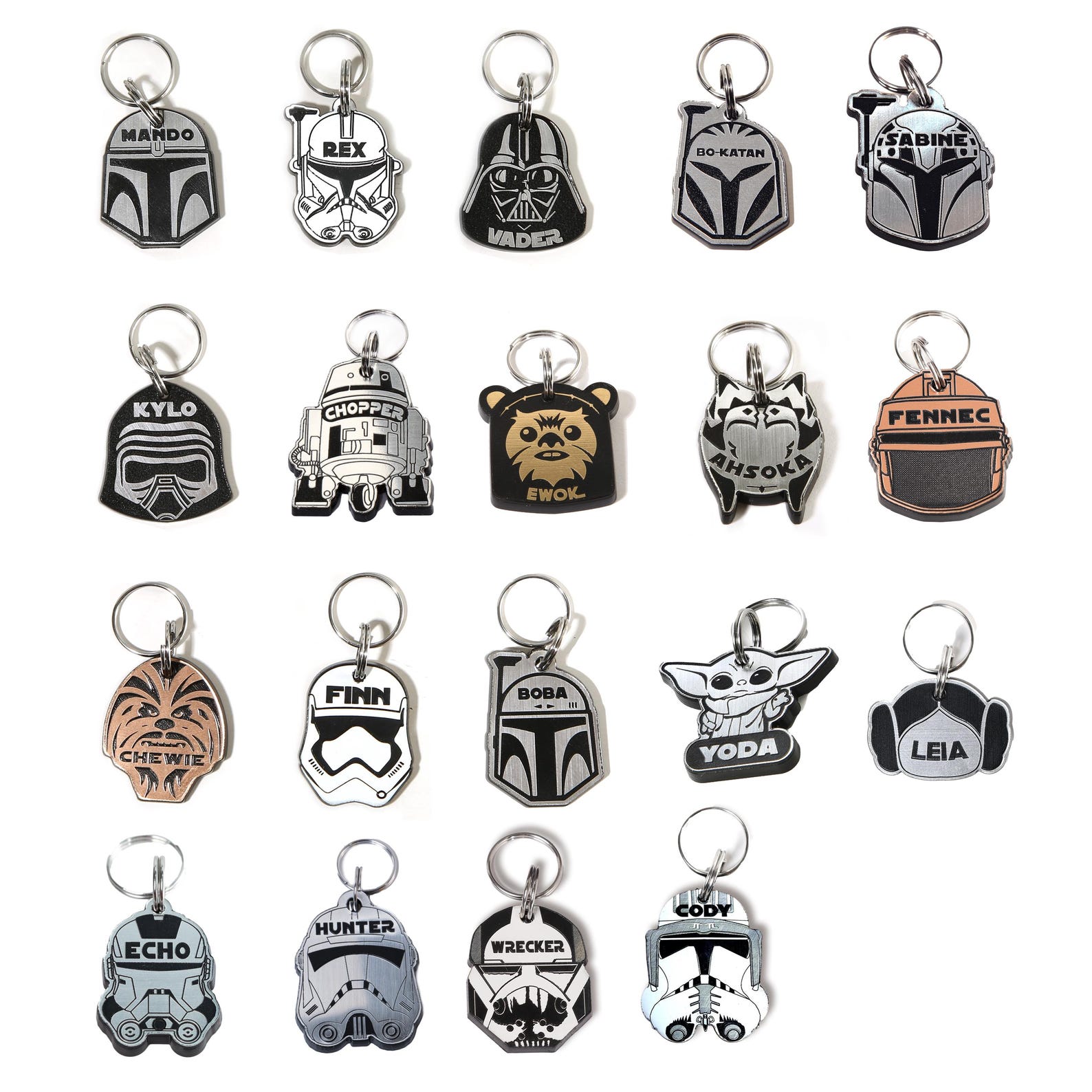 SW Personalized Character Pet Tag Set