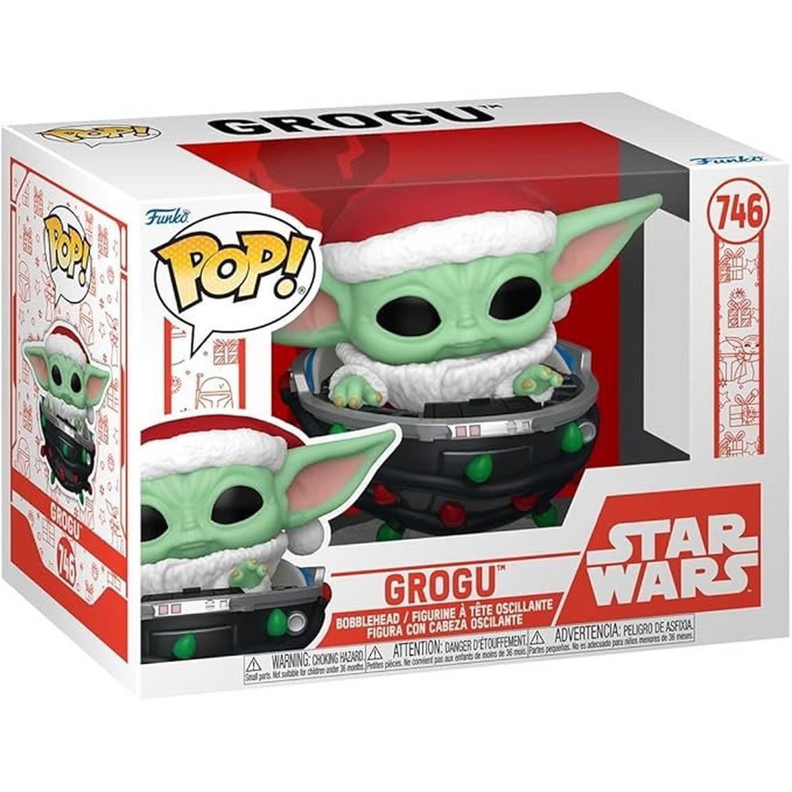 TM Holiday Grogu Funko Pop! Bobble Head Toy 1