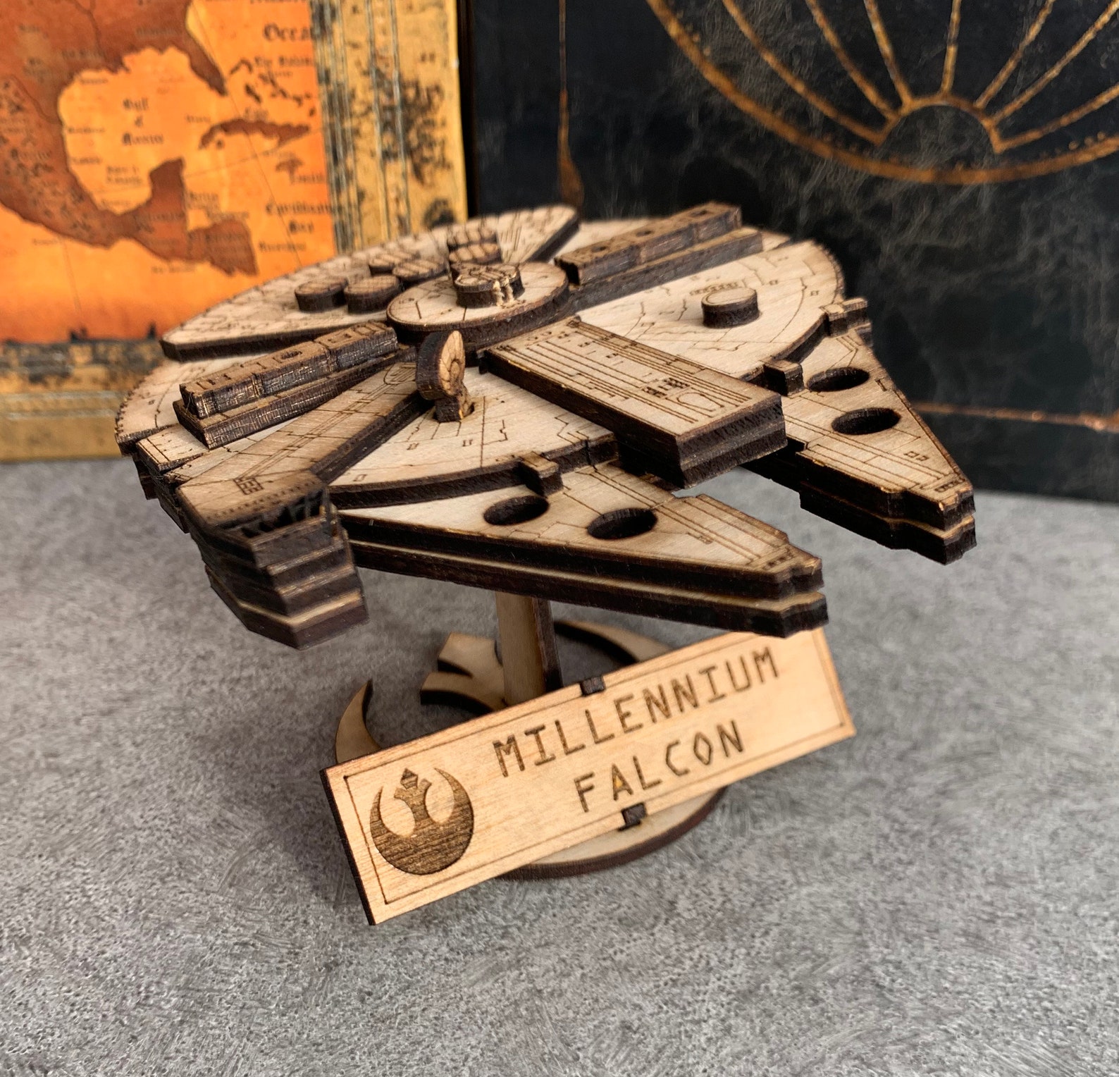 SW Millennium Falcon 3D Wooden Puzzle Model 1