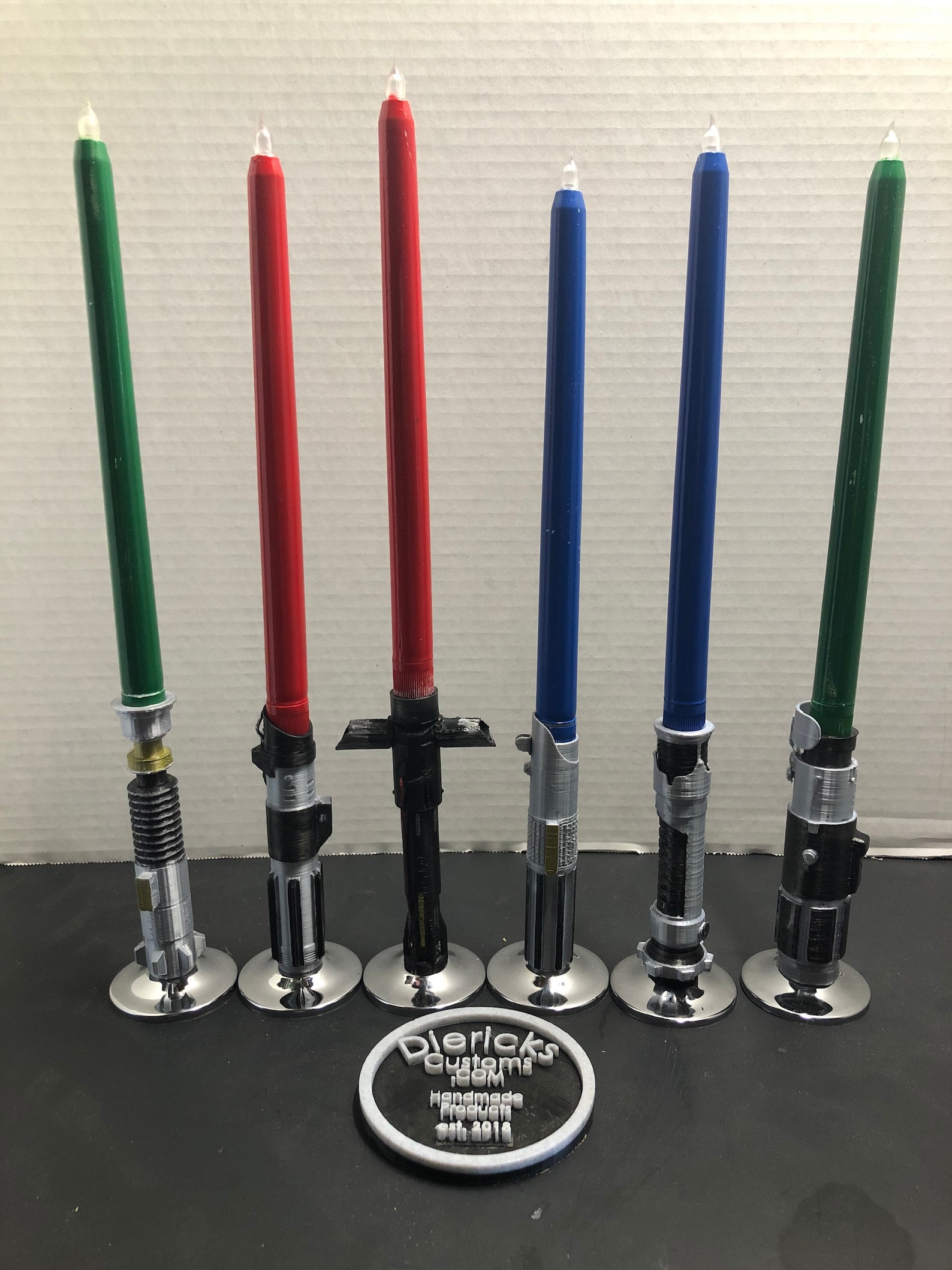 SW Lightsaber Candle Stick Holders Set
