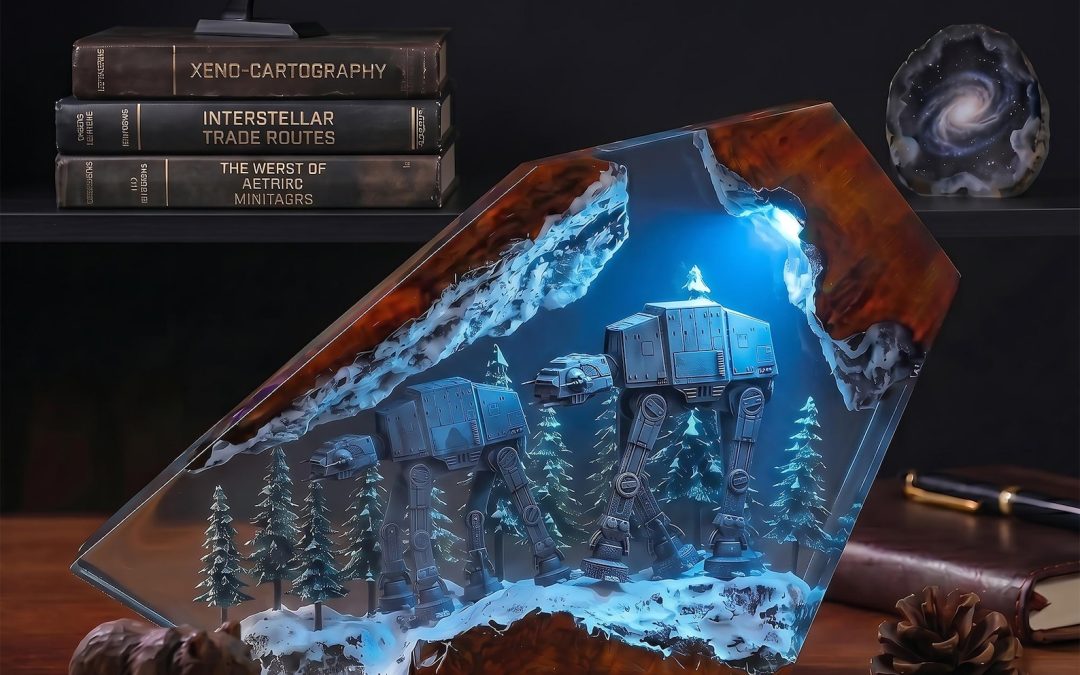 New Star Wars Galactic Empire Imperial AT-AT Walker Resin Diorama Lamp available now!