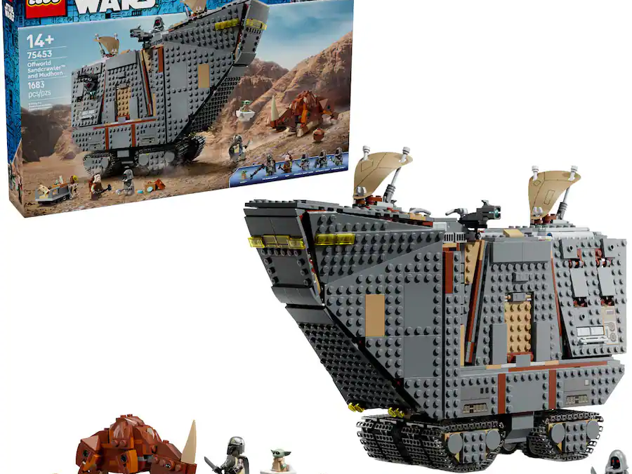 New The Mandalorian Offworld Sandcrawler and Mudhorn Lego Set available now!