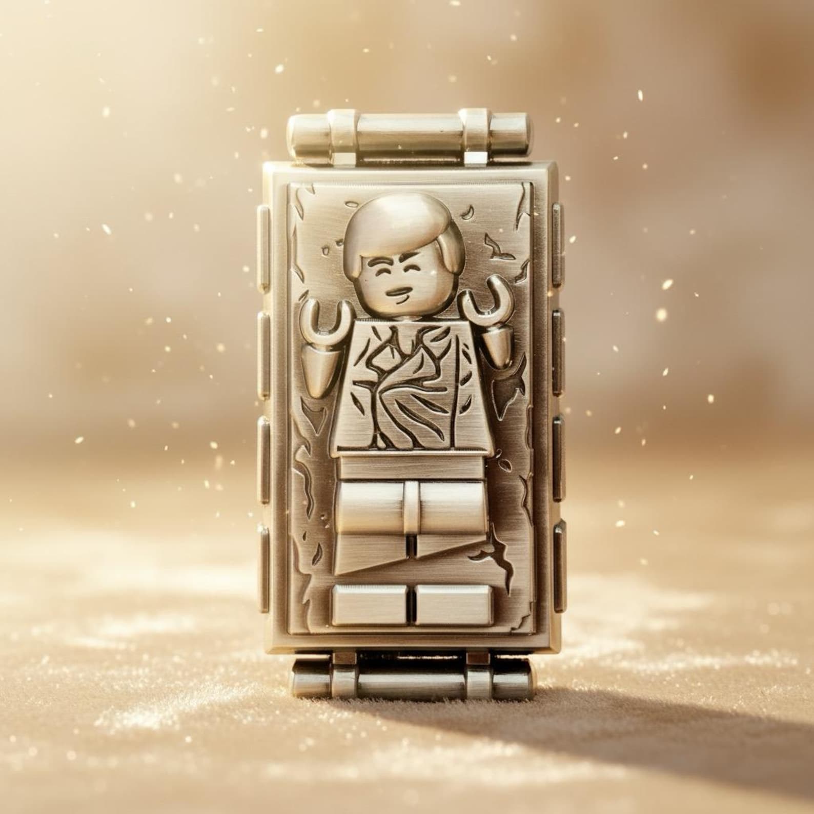 TESB Han Solo In Carbonite Lego Pin 1