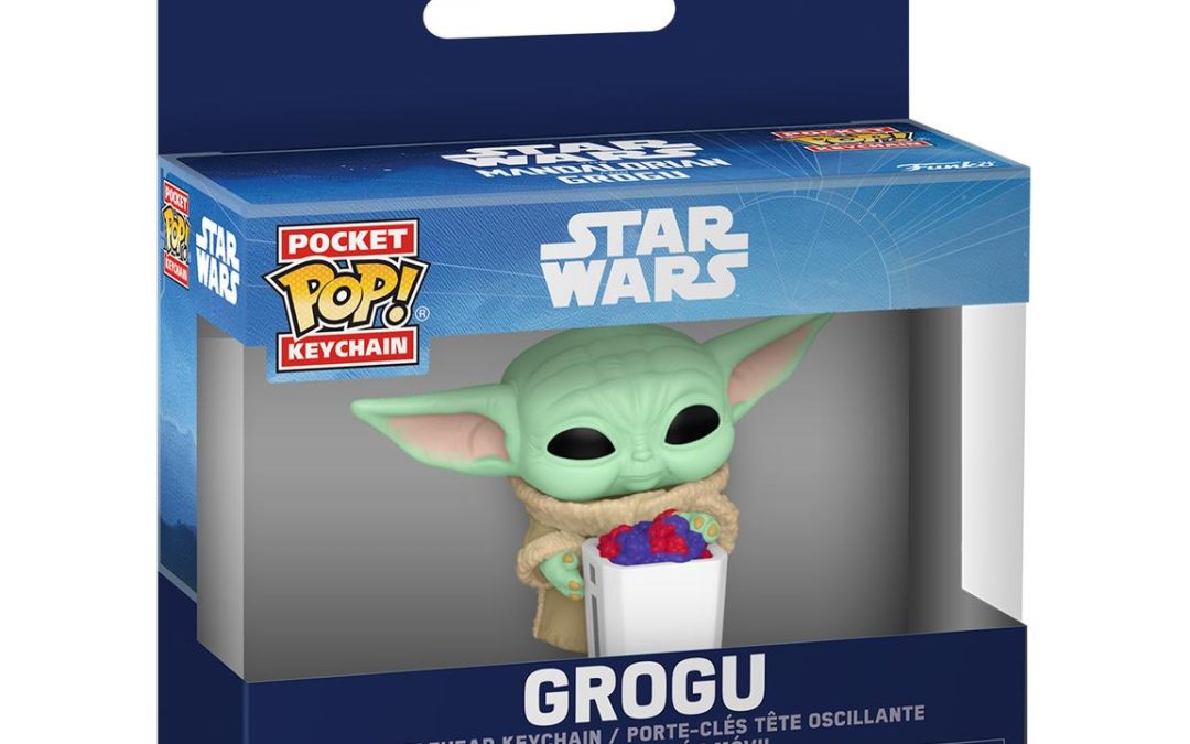 New The Mandalorian and Grogu The Child (Grogu) with Snack Funko Pop! Keychain available!