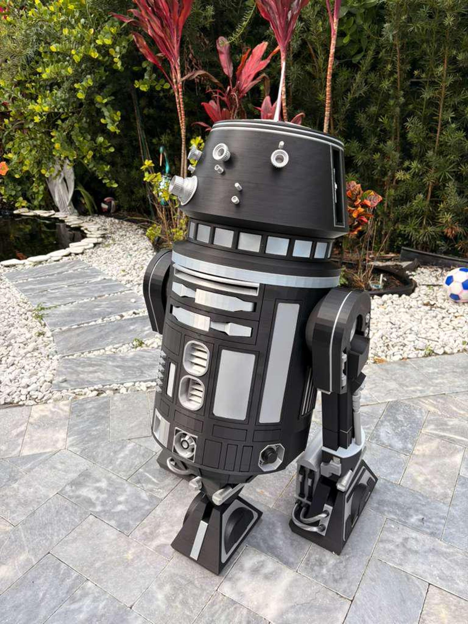 SW R2-Q5 Astromech Droid 43" Life Size 3D Printed Statue 3