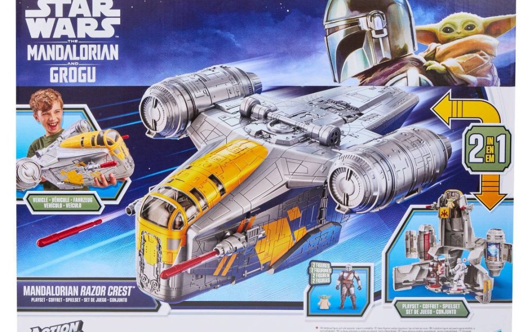 New The Mandalorian and Grogu ActionVerse Mandalorian Razor Crest Play Set available now!