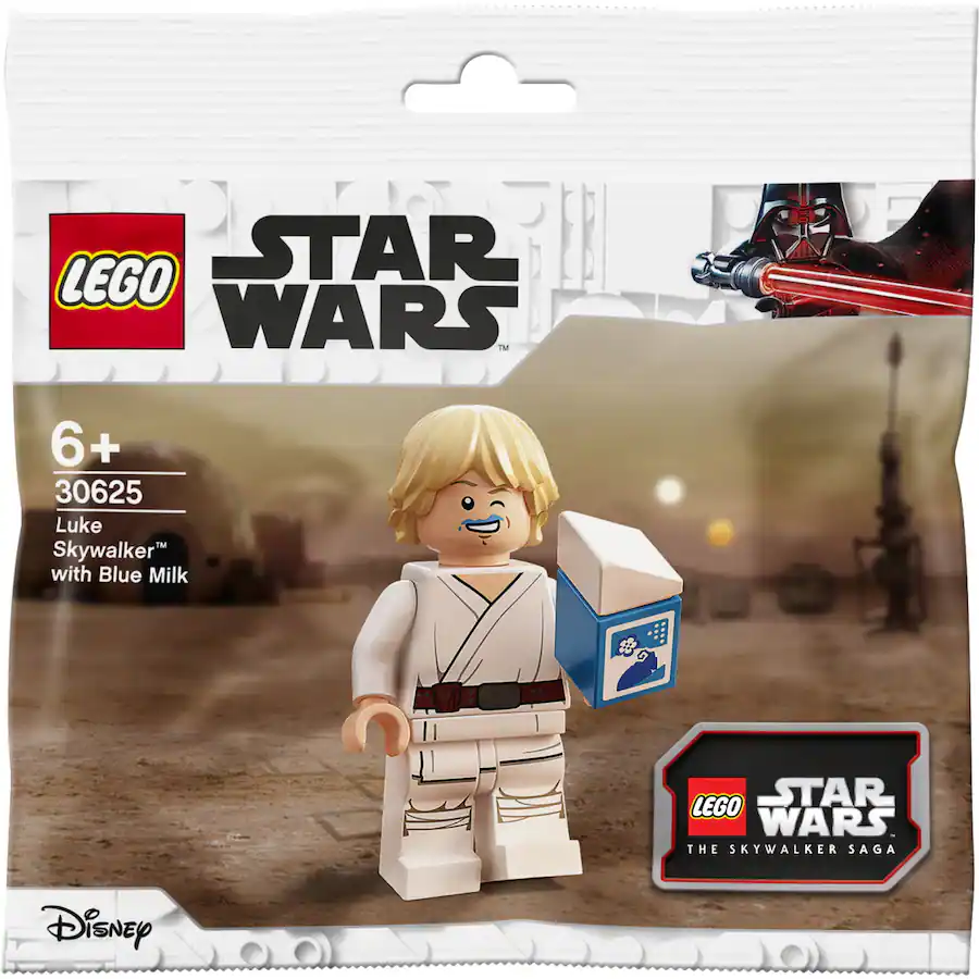 SW Luke Skywalker with Blue Milk Lego Mini Figure Set 1