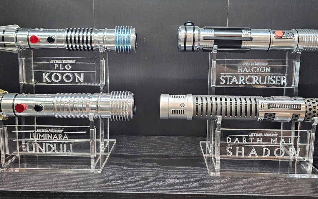 New Star Wars Clear Acrylic Lightsaber Stands Set available now!