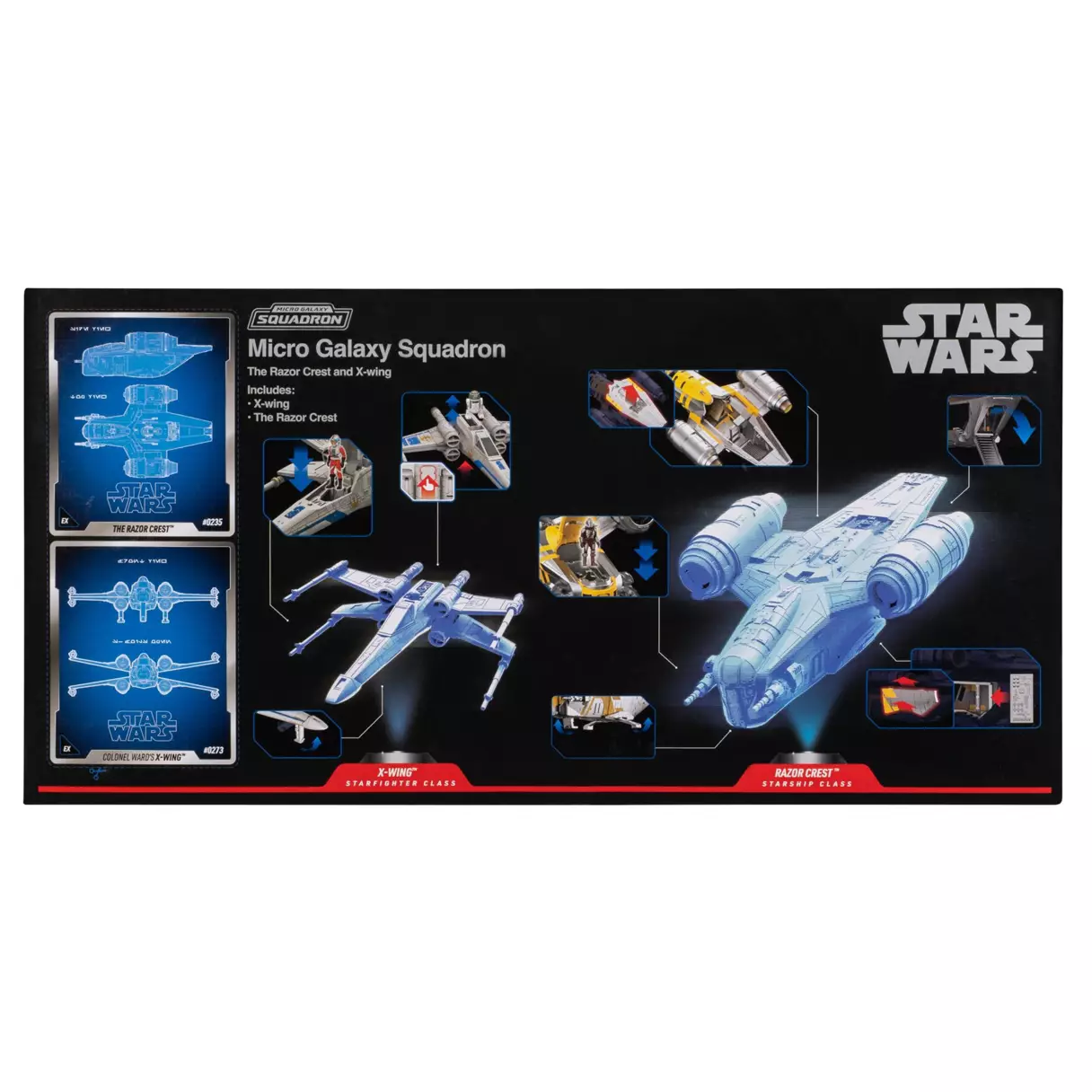 TMAG Micro Galaxy Squadron Razor Crest and X-Wing Fighter Play Set 2