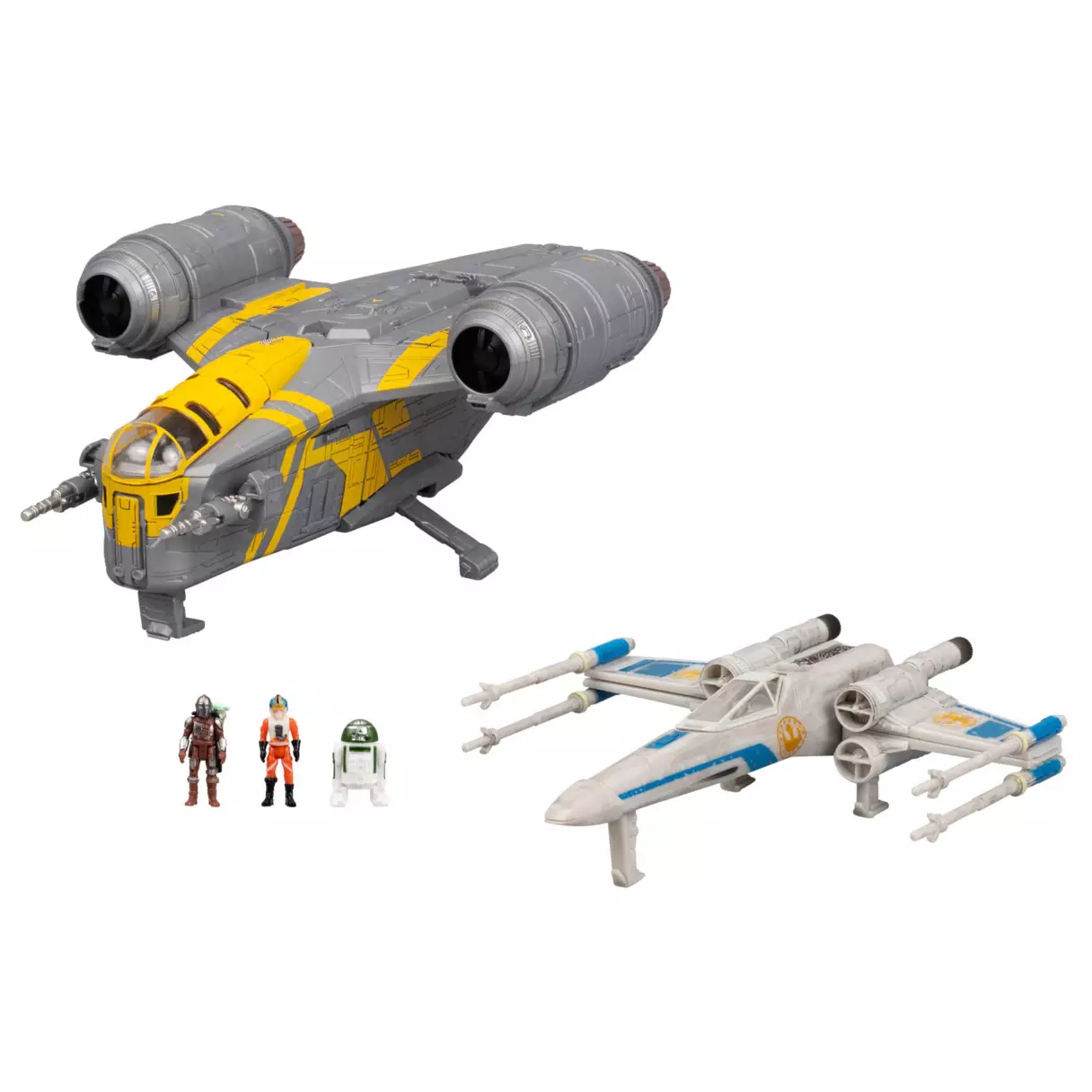 TMAG Micro Galaxy Squadron Razor Crest and X-Wing Fighter Play Set 3