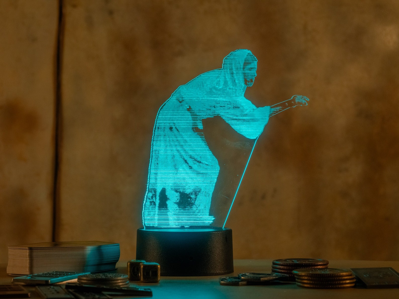 ANH Princess Leia Hologram LED Engraved Acrylic Night Light