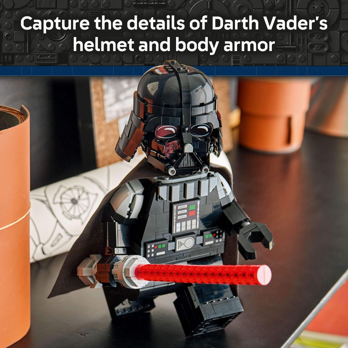 SW Up-Scaled Darth Vader Minifigure Lego Building Set 3