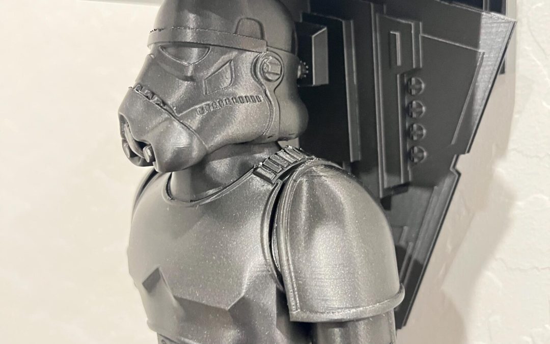 New Star Wars Imperial Stormtrooper Metallic Black Destroyer Like Wall Shelf available!