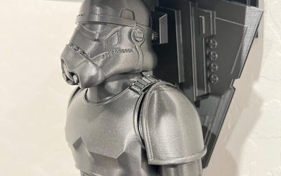 New Star Wars Imperial Stormtrooper Metallic Black Destroyer Like Wall Shelf available!