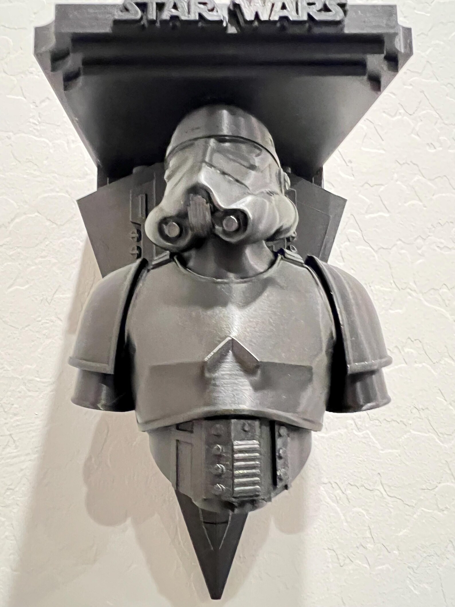 SW Imperial Stormtrooper Metallic Black Destroyer Like Wall Shelf 3